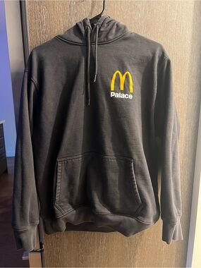 PALACE Black Hoodie with Yellow Arch Logo